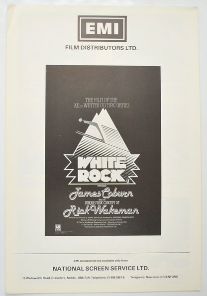 White Rock / Genesis In Concert Original 4 Page Cinema Exhibitors Campaign Pressbook (UK) + Synopsis Sheets