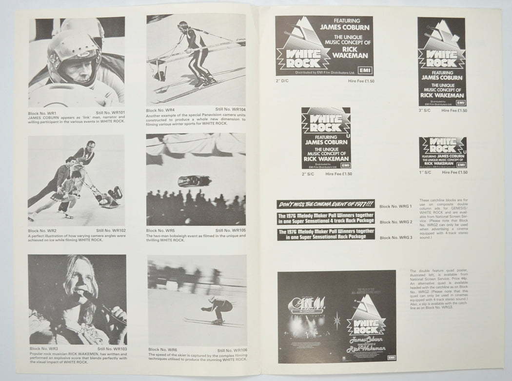 WHITE ROCK / GENESIS IN CONCERT Cinema Exhibitors Campaign Pressbook - INSIDE 