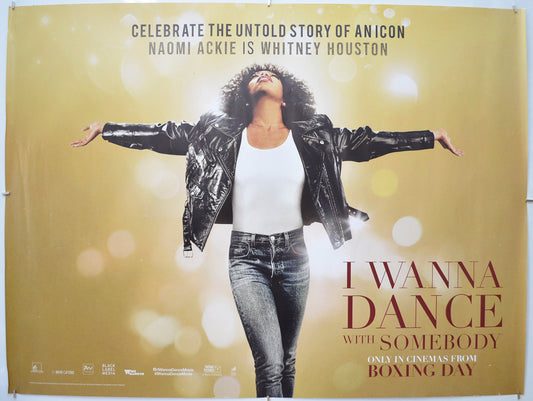 Whitney Houston: I Wanna Dance With Somebody Original Quad Poster - Film Poster - Movie Poster  