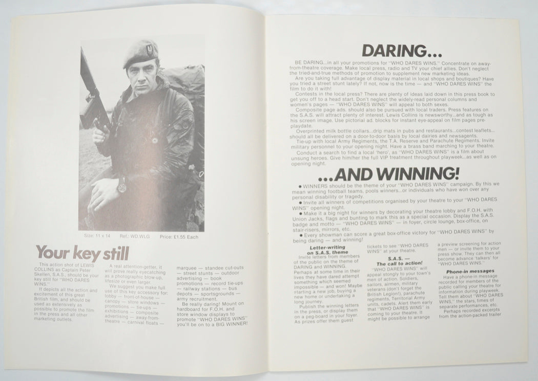 WHO DARES WINS Cinema Exhibitors Campaign Pressbook - INSIDE 