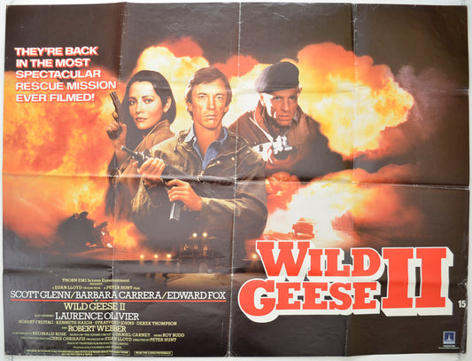 Wild Geese II Original Quad Poster - Film Poster - Movie Poster  