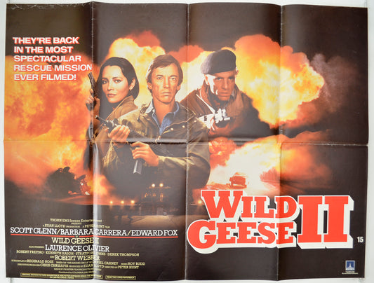 Wild Geese II Original Quad Poster - Film Poster - Movie Poster  