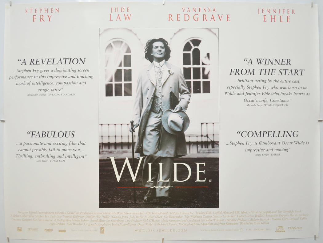 Wilde Original Quad Poster - Film Poster - Movie Poster