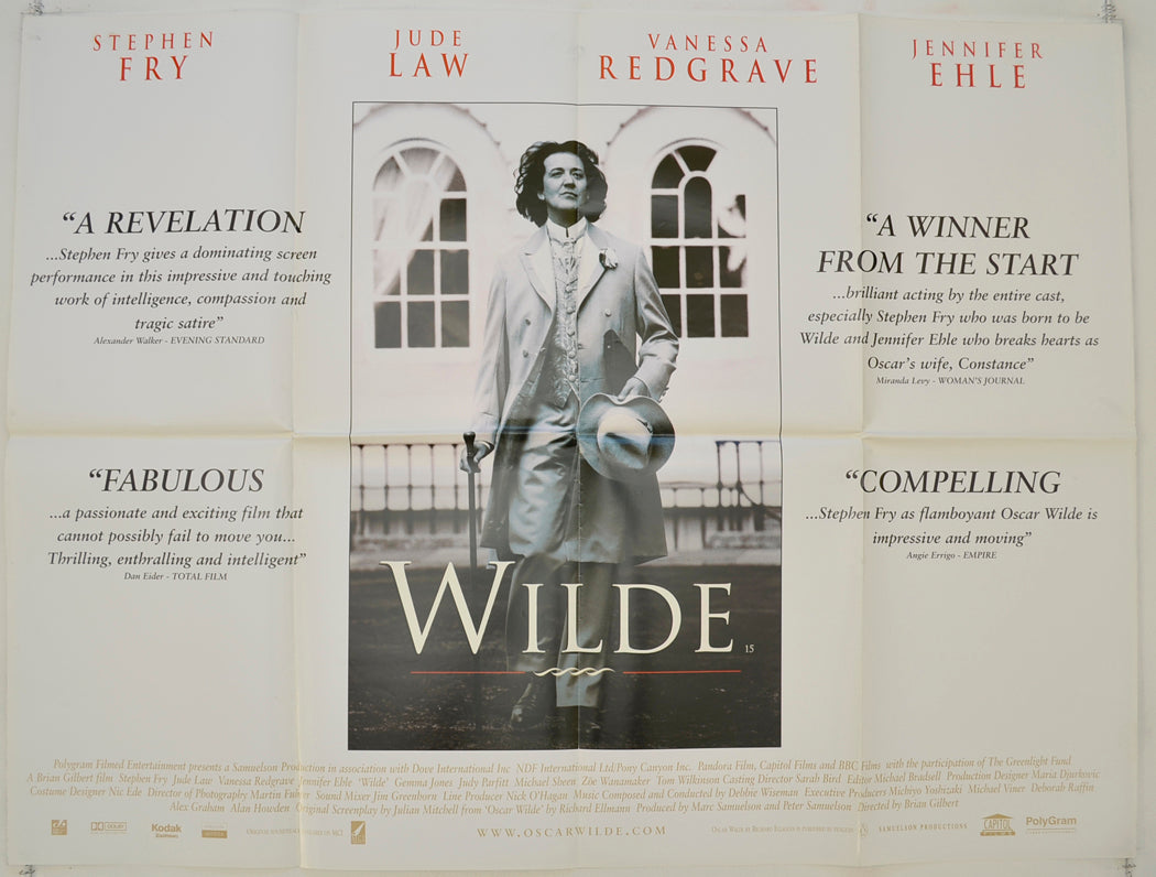 Wilde   Original Quad Poster - Film Poster - Movie Poster 