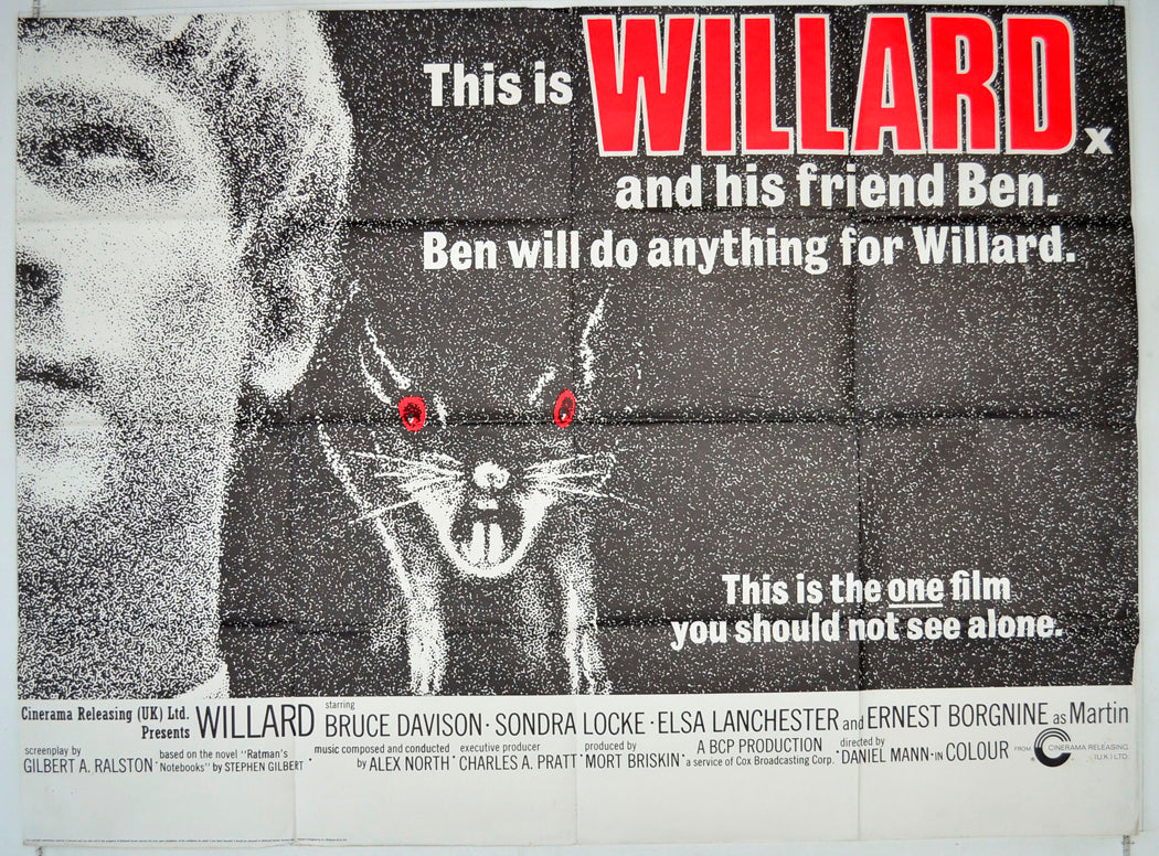 Willard Original British Quad Poster - Movie Poster