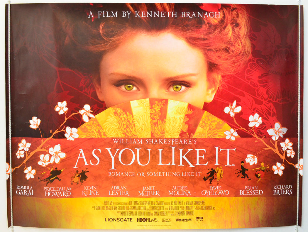 William Shakespeare's - As You Like It  Original British Quad Poster - Film Poster - Movie Poster