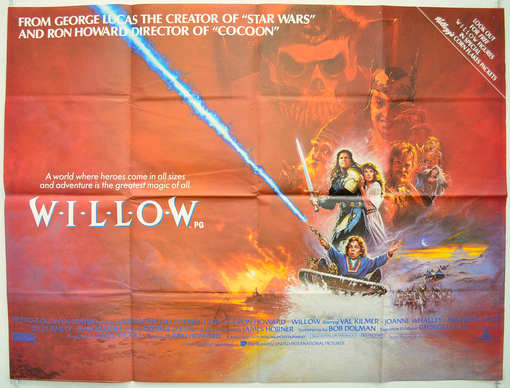 Willow Original Quad Poster - Film Poster - Movie Poster  