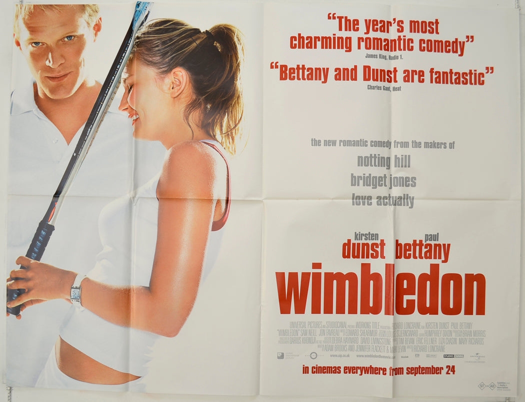 Wimbledon   Original Quad Poster - Film Poster - Movie Poster 