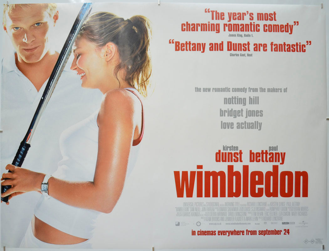 Wimbledon Original Quad Poster - Film Poster - Movie Poster