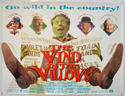 The Wind In The Willows  (Version 1) Original Quad Poster - Film Poster - Movie Poster