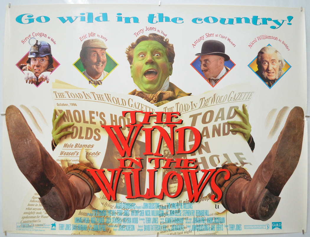 The Wind In The Willows (Version 1) Original Quad Poster - Film Poster - Movie Poster