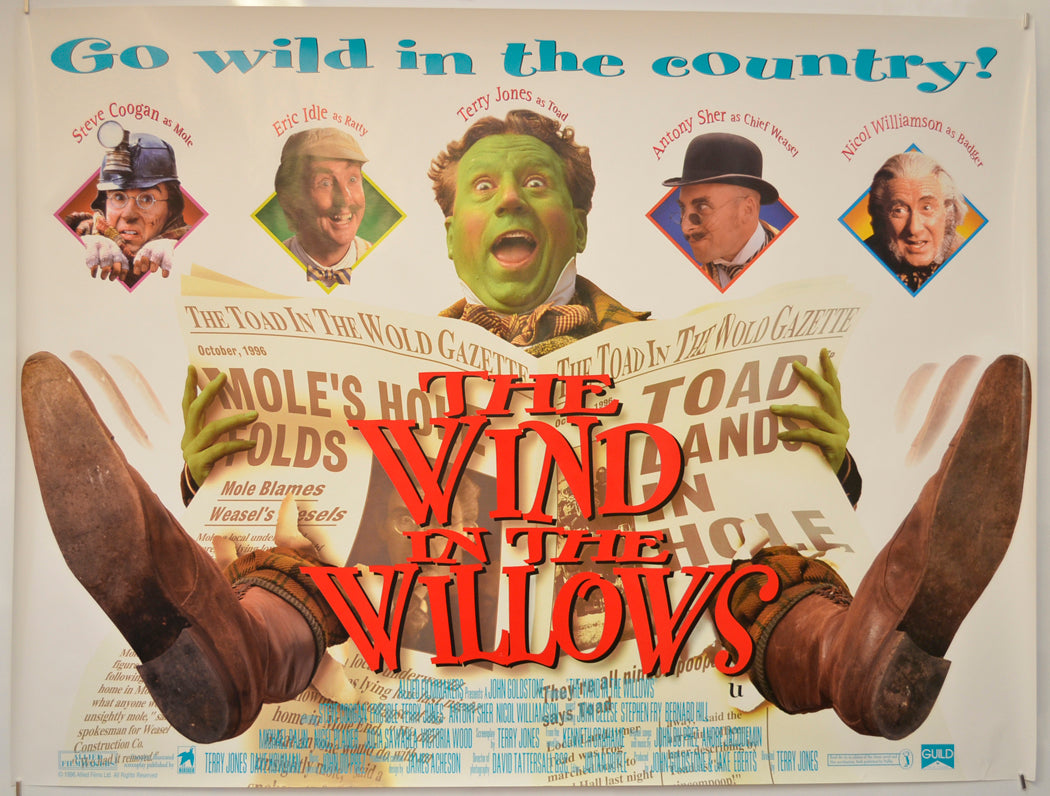 The Wind In The Willows  (Version 1) Original Quad Poster - Film Poster - Movie Poster