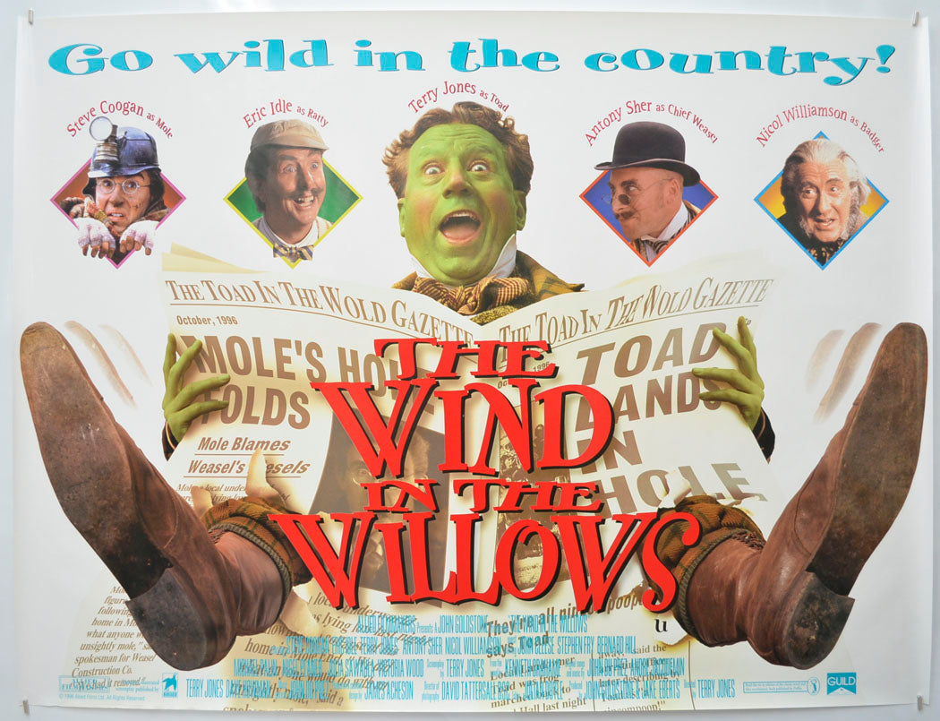 The Wind In The Willows (Version 1) Original Quad Poster - Film Poster - Movie Poster