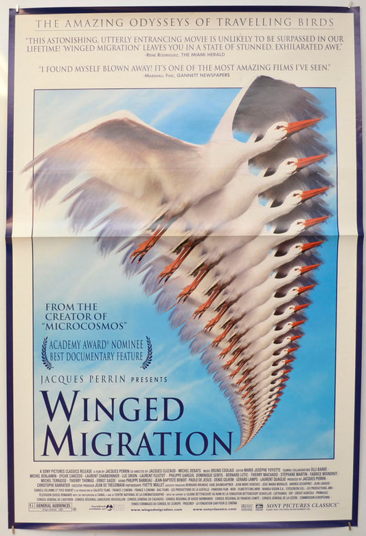 Winged Migration (a.k.a. Le peuple migrateur) Original One Sheet Poster - Film Poster - Movie Poster