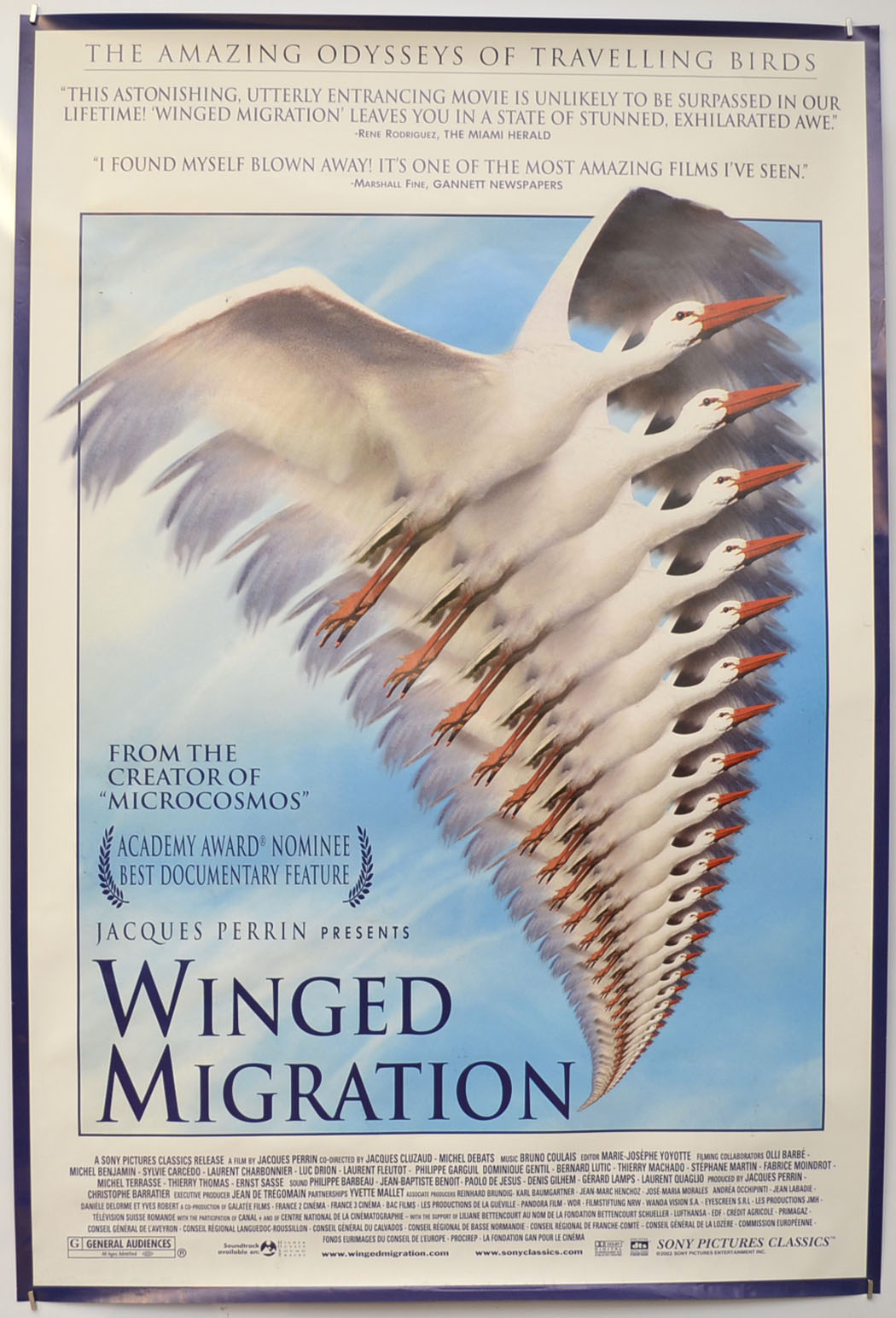 Winged Migration (a.k.a. Le peuple migrateur) Original One Sheet Poster - Film Poster - Movie Poster