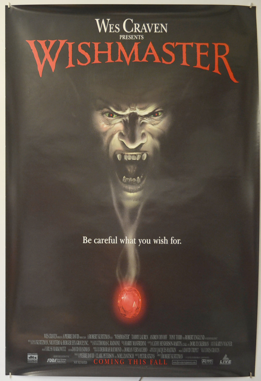 Wishmaster Original One Sheet Poster - Film Poster - Movie Poster