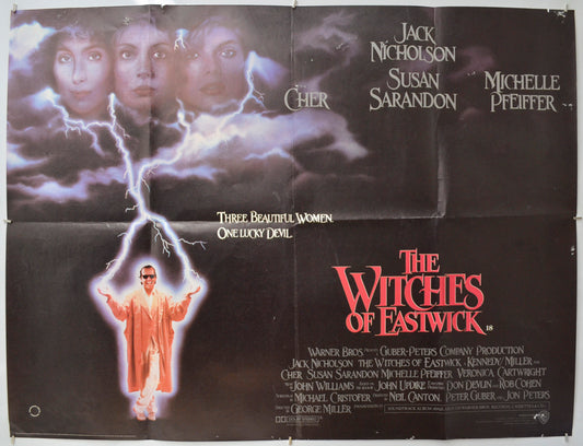 The Witches Of Eastwick Original Quad Poster - Film Poster - Movie Poster