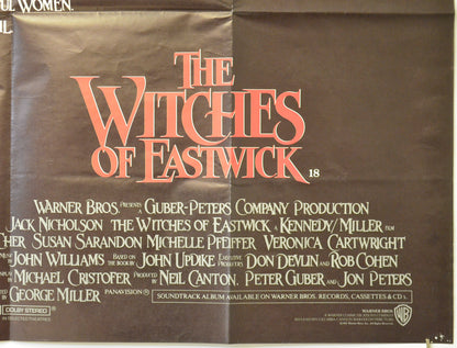 THE WITCHES OF EASTWICK (Bottom Right) Cinema Quad Movie Poster 