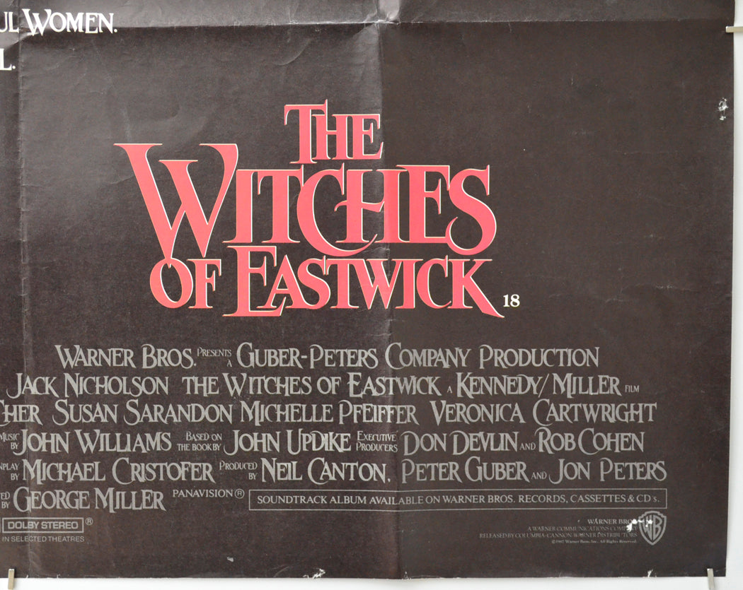 THE WITCHES OF EASTWICK (Bottom Right) Cinema Quad Movie Poster 