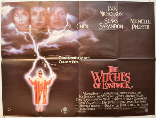 The Witches Of Eastwick  Original Quad Poster - Film Poster - Movie Poster