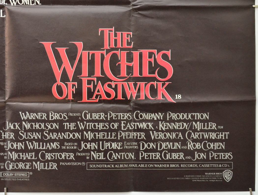 THE WITCHES OF EASTWICK (Bottom Right) Cinema Quad Movie Poster 