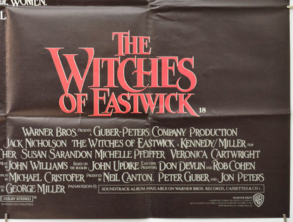 THE WITCHES OF EASTWICK (Bottom Right) Cinema Quad Movie Poster 