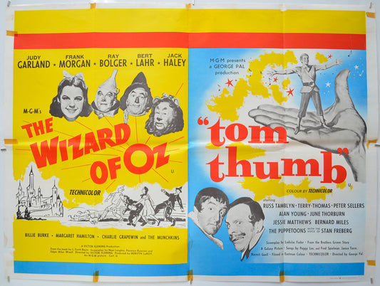 The Wizard Of Oz / Tom Thumb (1964 Double Bill)  Original Quad Poster - Film Poster - Movie Poster