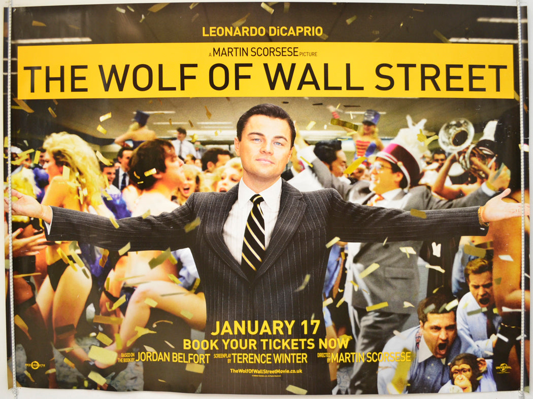 The Wolf Of Wall Street  Original Quad Poster - Film Poster - Movie Poster 