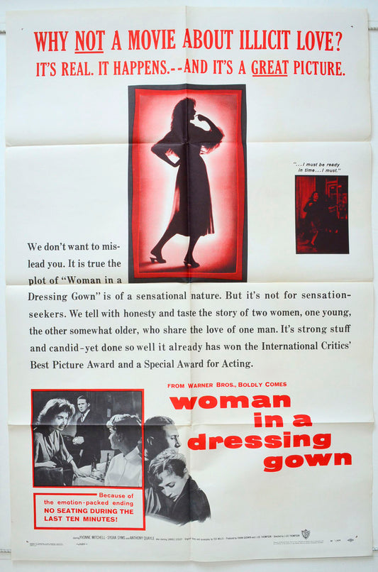 Woman In A Dressing Gown Original One Sheet Poster - Movie Poster