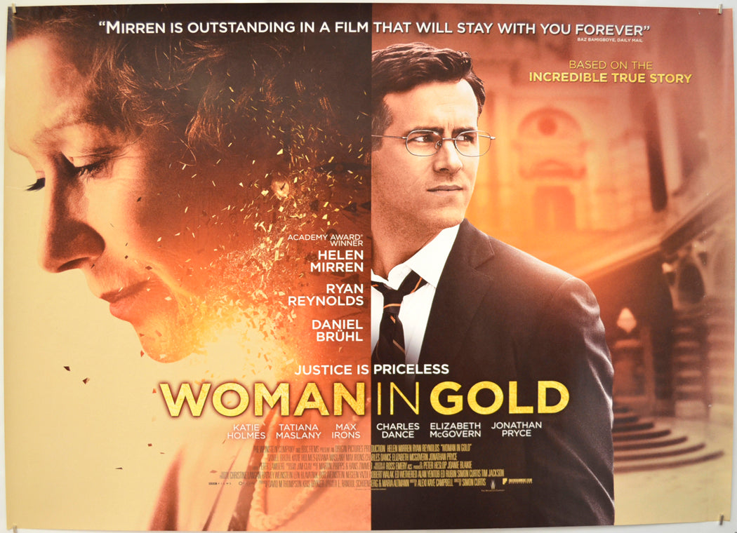 Woman In Gold  Original Quad Poster - Film Poster - Movie Poster