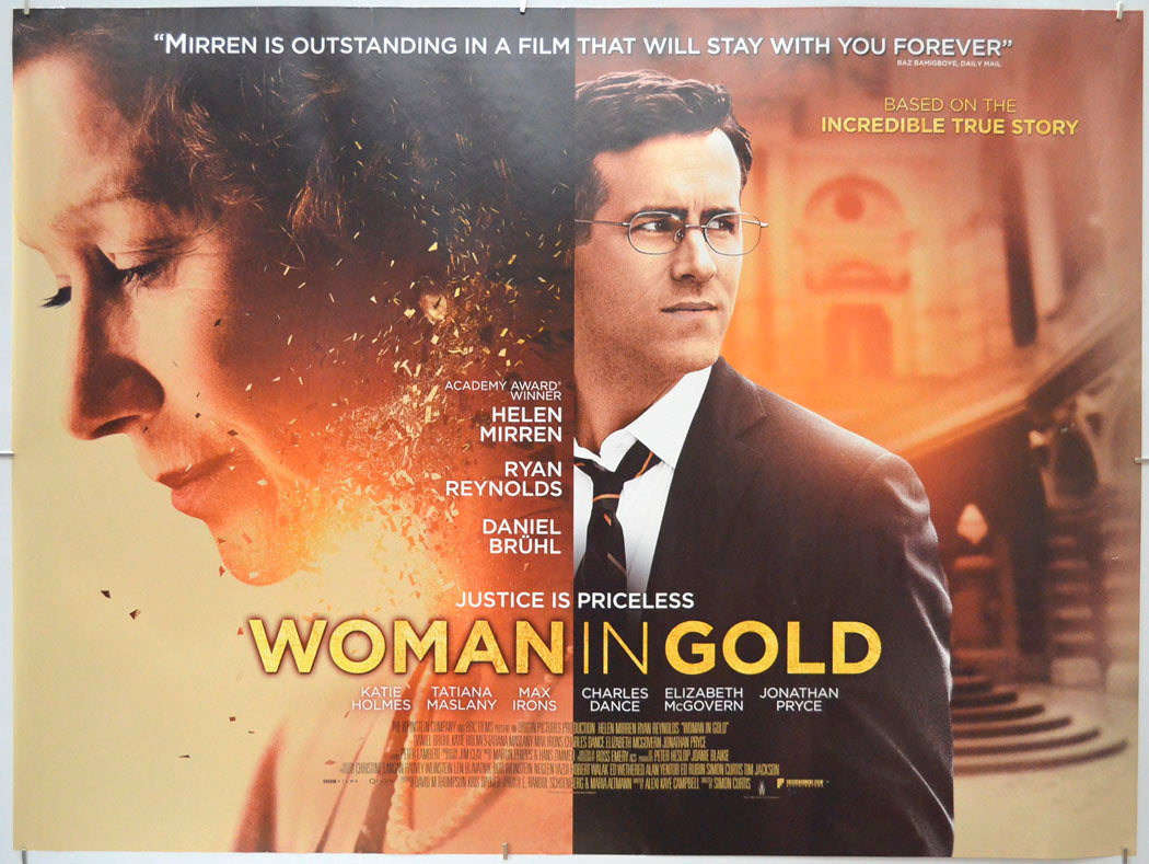 Woman In Gold Original Quad Poster - Film Poster - Movie Poster