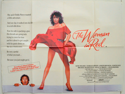 The Woman In Red Original British Quad Poster - Film Poster - Movie Poster 