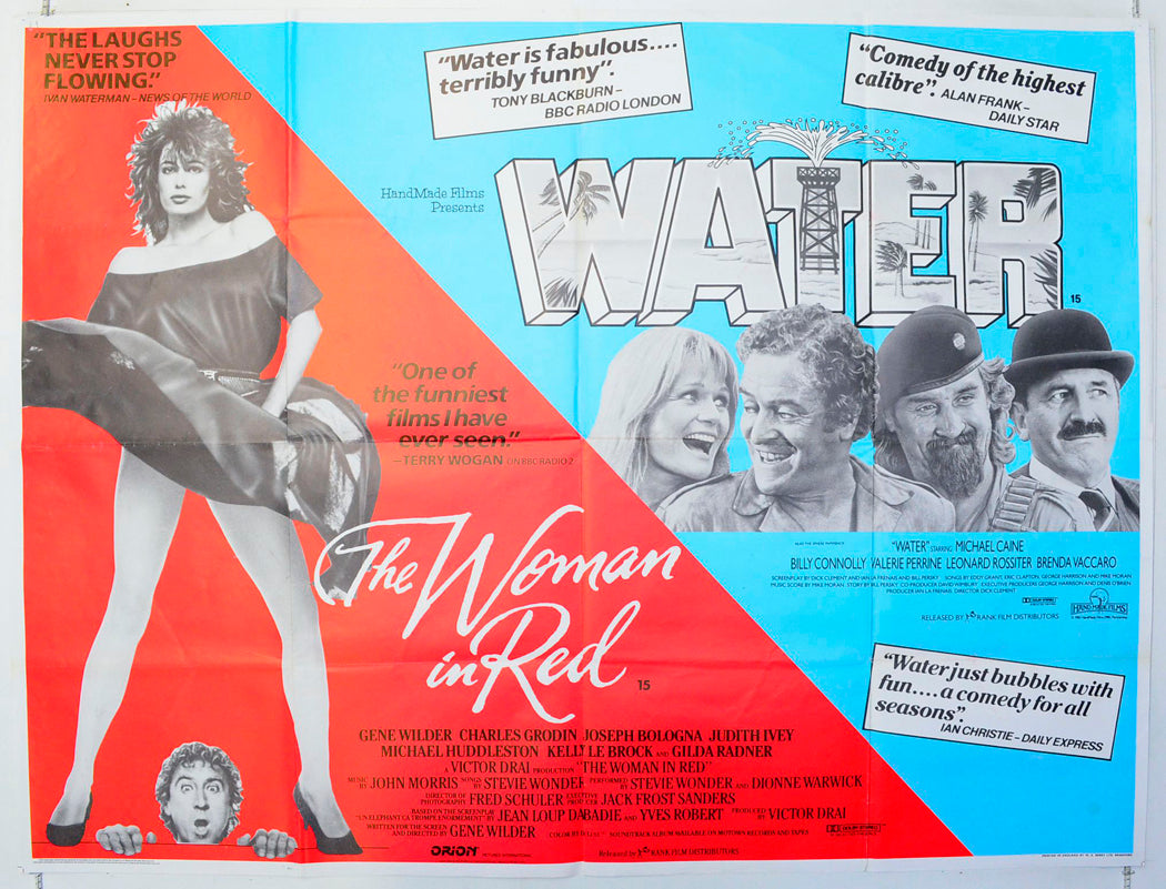 Woman In Red / Water (Double Bill)   Original British Quad Poster - Film Poster - Movie Poster 