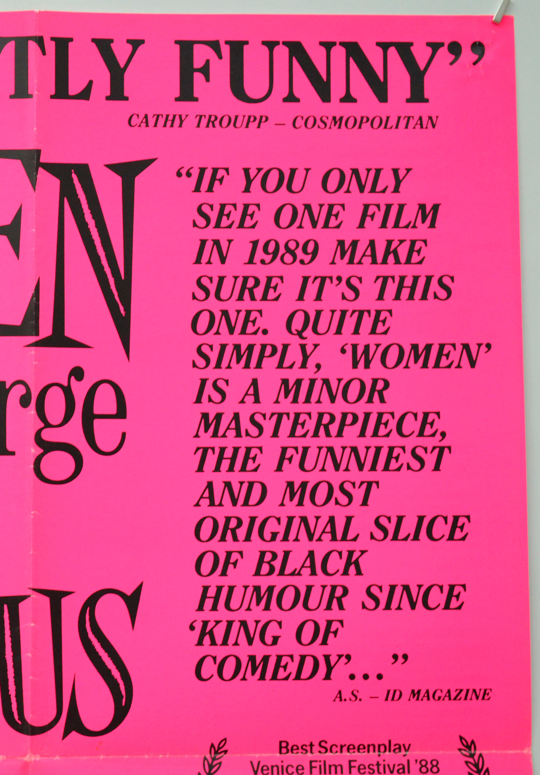 WOMEN ON THE VERGE OF A NERVOUS BREAKDOWN (Top Right) Cinema Double Crown Movie Poster 