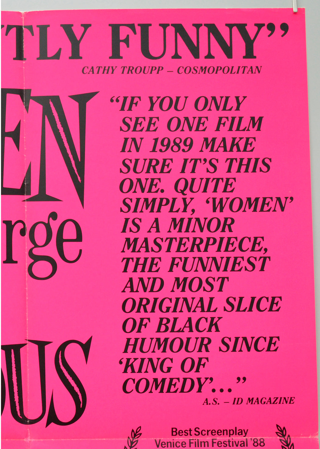 WOMEN ON THE VERGE OF A NERVOUS BREAKDOWN (Top Right) Cinema Double Crown Movie Poster 