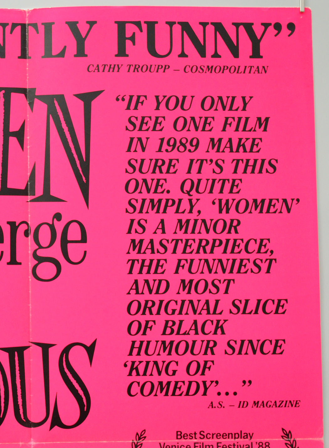 WOMEN ON THE VERGE OF A NERVOUS BREAKDOWN (Top Right) Cinema Double Crown Movie Poster 