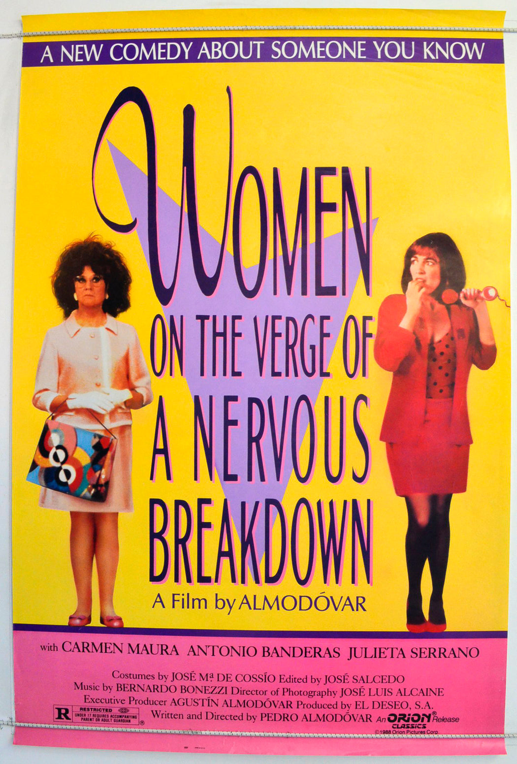 Women On The Verge Of A Nervous Breakdown  (a.k.a. Mujeres Al Borde De Un Ataque De Nervios)   Original One Sheet Poster - Film Poster - Movie Poster 