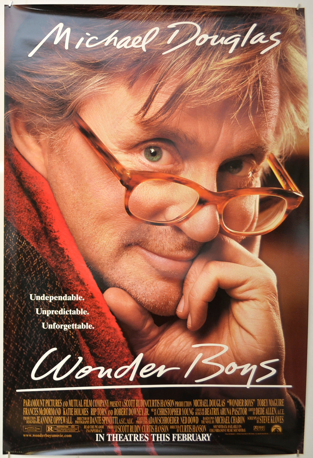 Wonder Boys Original One Sheet Poster - Film Poster - Movie Poster