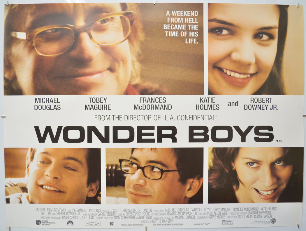 Wonder Boys  - Original Quad Poster - Film Poster - Movie Poster