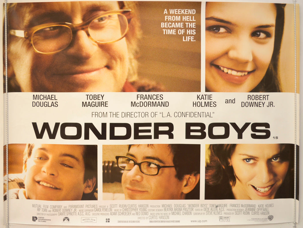 Wonder Boys  Original Quad Poster - Film Poster - Movie Poster 