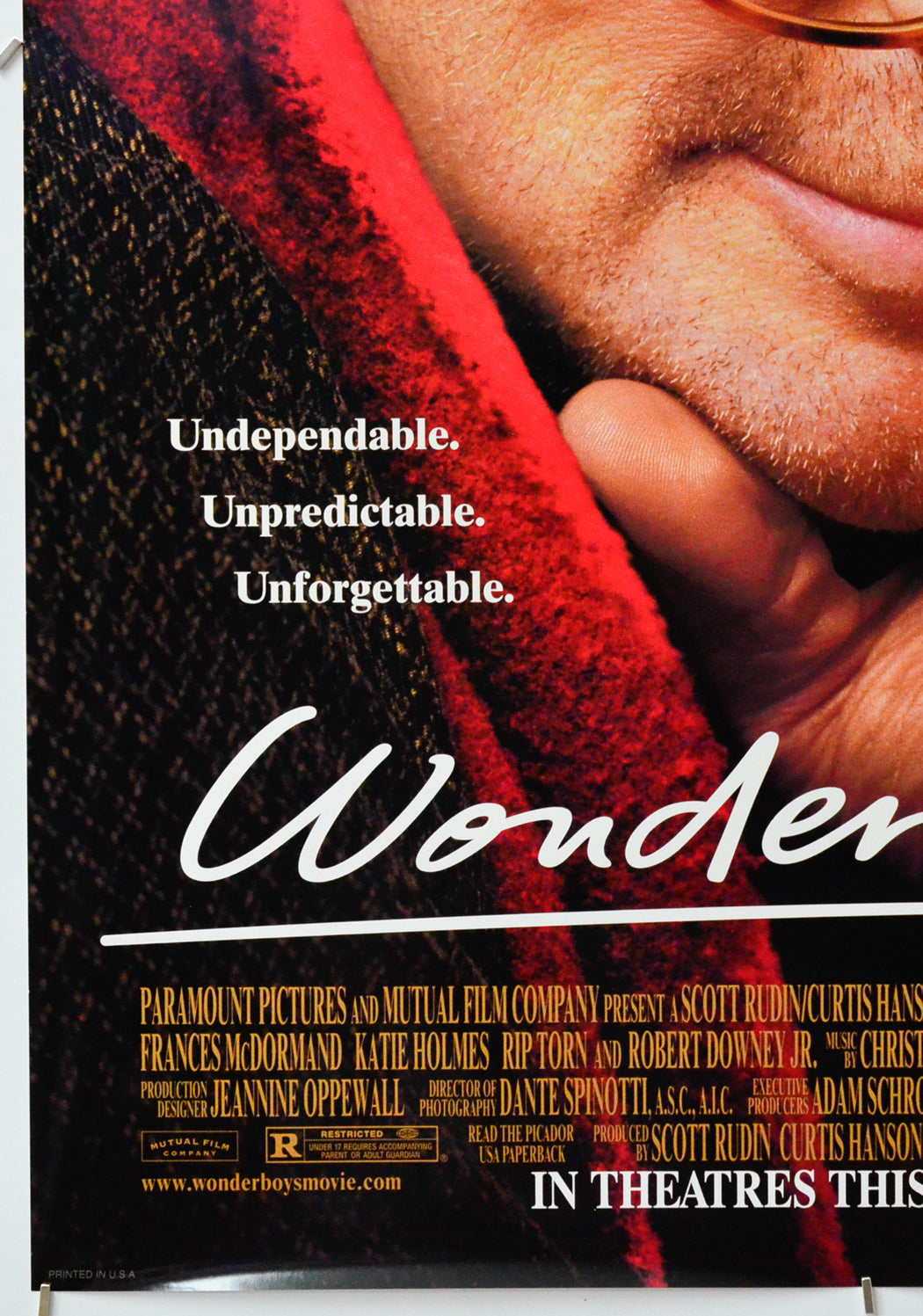 Wonder Boys (Bottom Left) Cinema One Sheet Movie Poster 