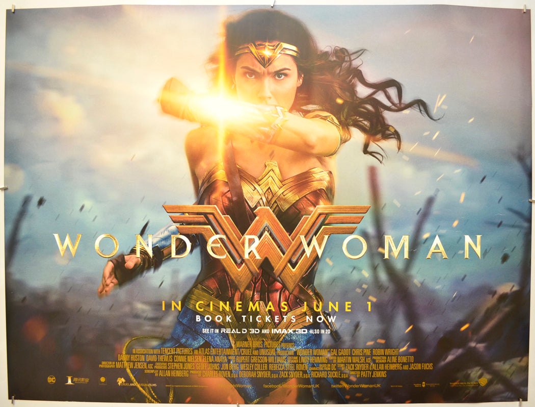 Wonder Woman Original Quad Poster - Film Poster - Movie Poster