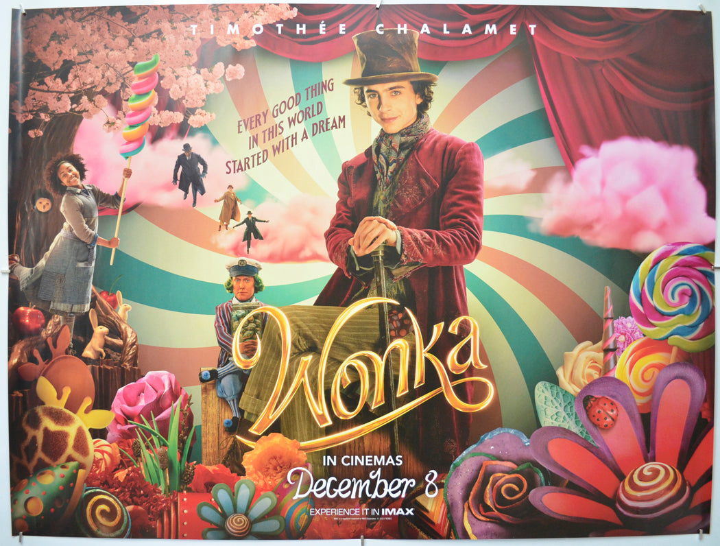 Wonka (Teaser / Advance Version) Original Quad Poster - Film Poster - Movie Poster 