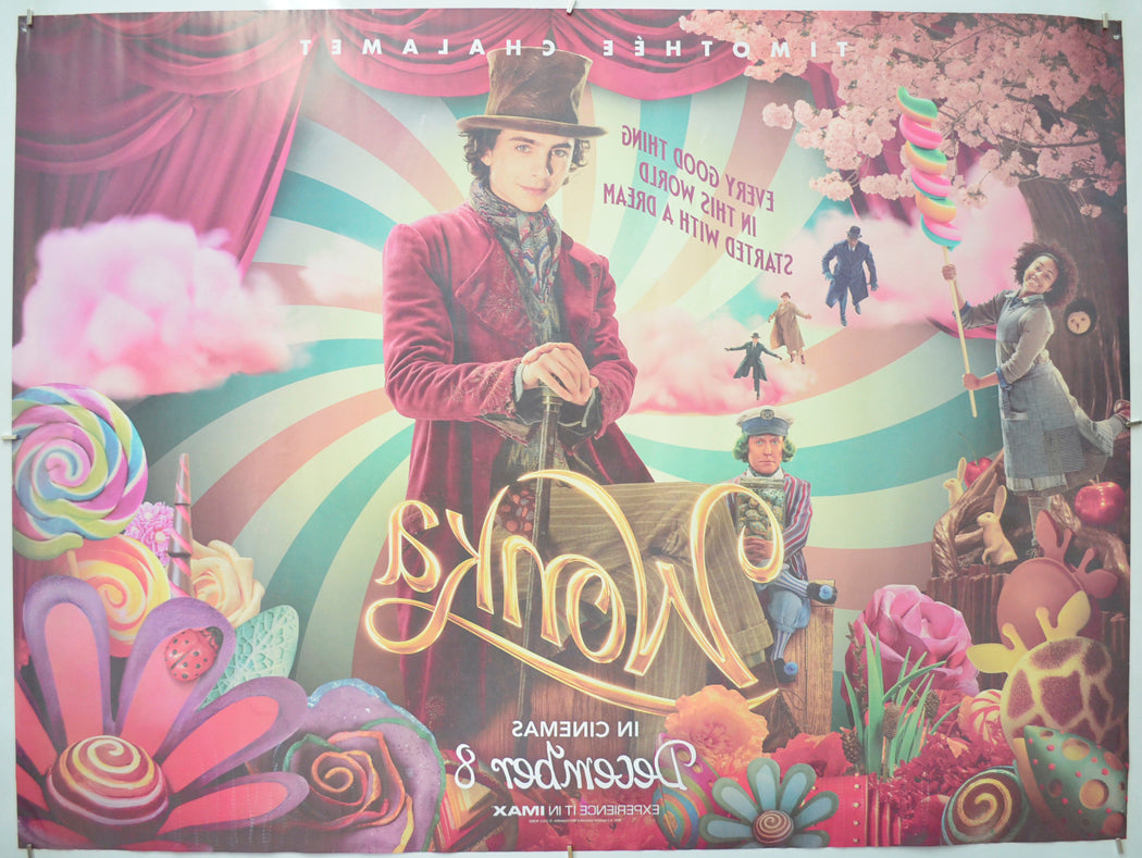 WONKA (Back) Cinema Quad Movie Poster 