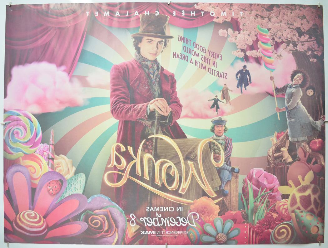 WONKA (Back) Cinema Quad Movie Poster 