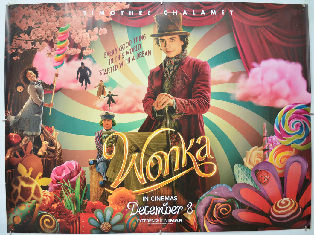 Wonka (Teaser / Advance Version) Original Quad Poster - Film Poster - Movie Poster 