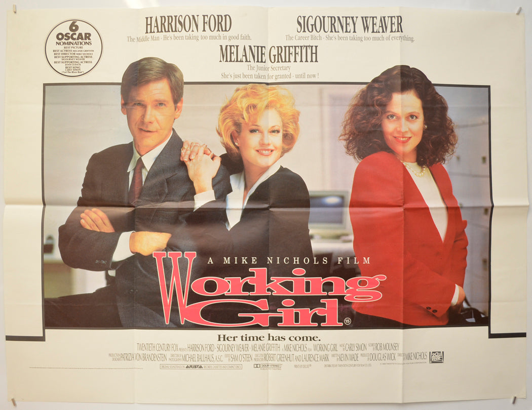 Working Girl Original Quad Poster - Film Poster - Movie Poster  