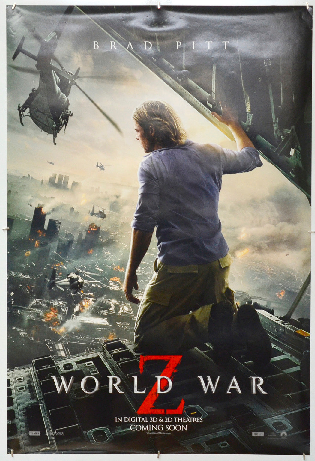 World War Z - Original One Sheet Poster - Film Poster - Movie Poster 