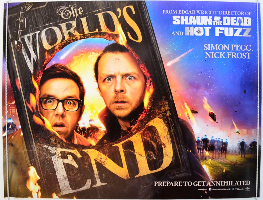 The World's End  (Teaser / Advance Version)   Original British Quad Poster - Film Poster - Movie Poster 