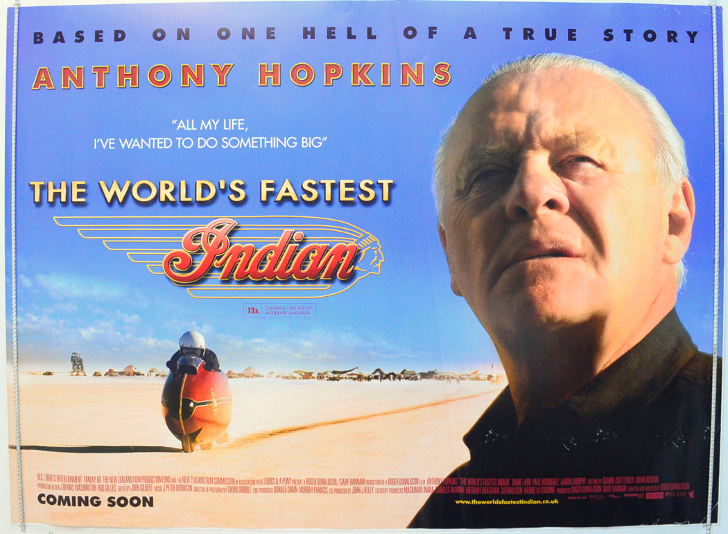 The World's Fastest Indian Original British Quad Poster - Film Poster - Movie Poster 